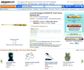 Klienci, którzy kupili w e-sklepie Amazon kije bejsbolowe, najwyraźniej chcieli używać ich nie tylko do gry w piłkę.