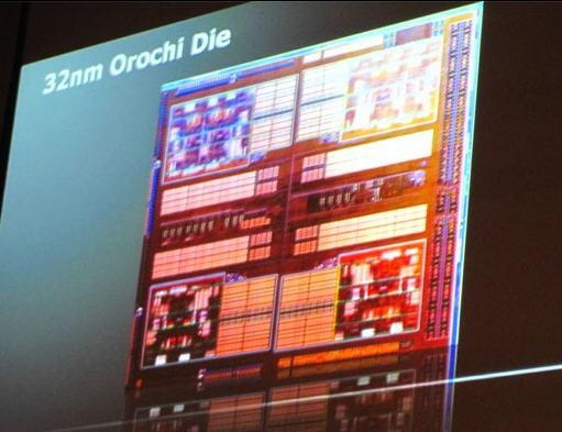 8-rdzeniowy procesor Orochi, wytworzony w technologii 32 nm