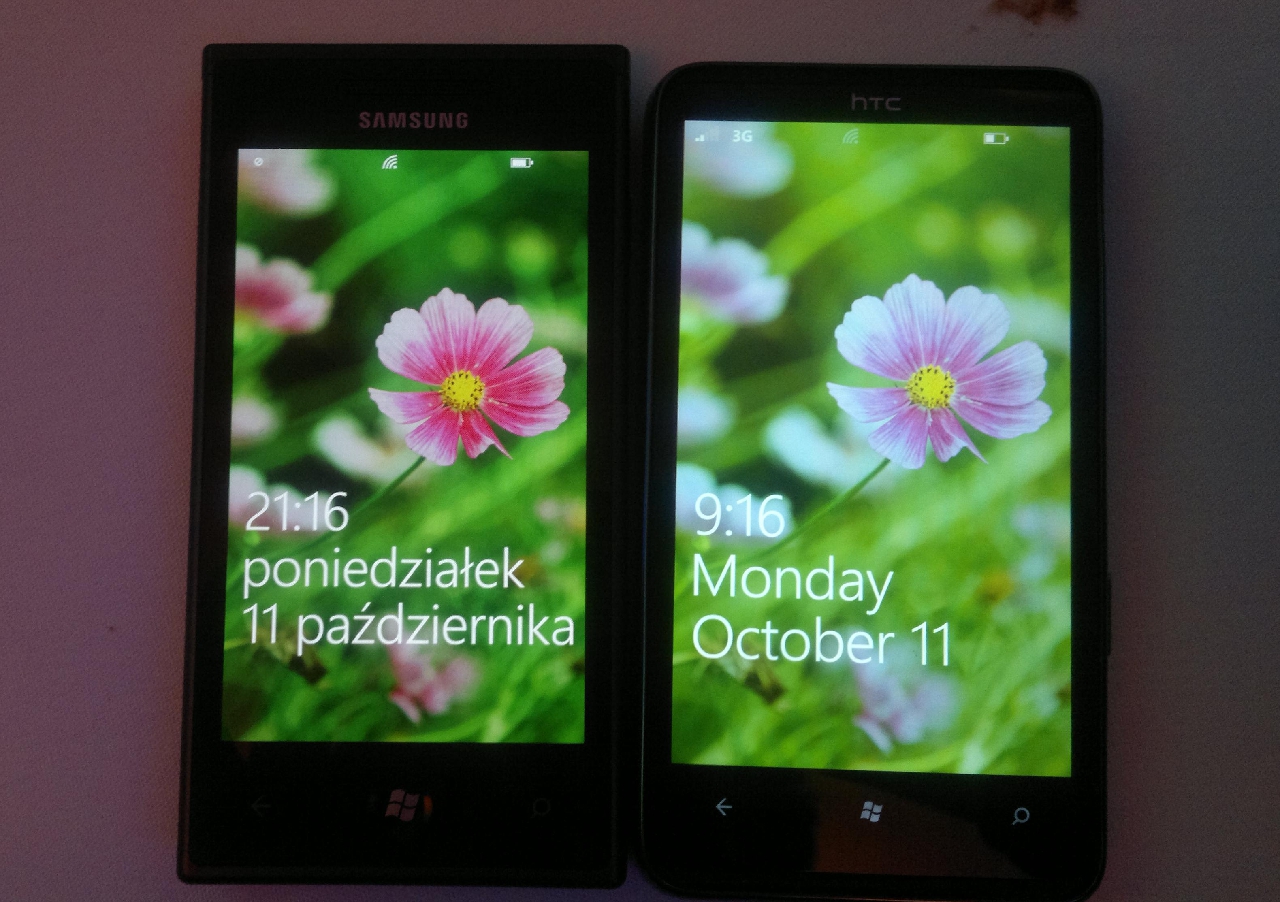 Ekran HTC HD7 vs. Samsung Omnia 7… Fight!