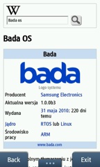 Badapedia to mobilna Wikipedia dostosowana do telefonu Samsung Wave.