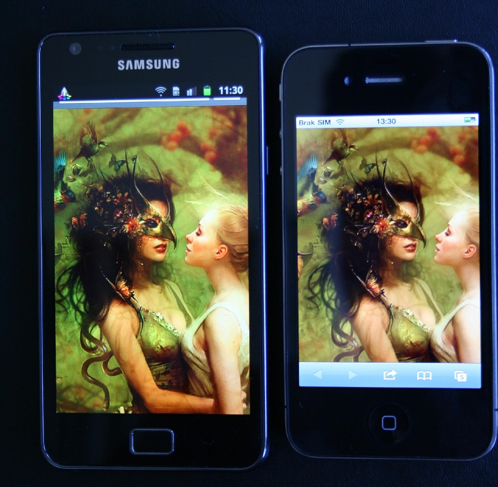 Retina Display vs. Super AMOLED Plus – Galaxy S II kontra iPhone 4