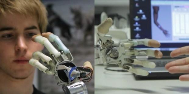 Prototypowa dłoń bioniczna w działaniu