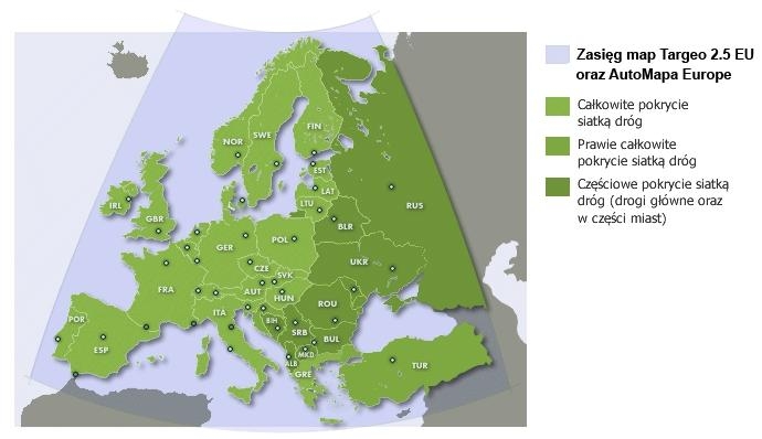 Targeo udostępnia mapy Europy!