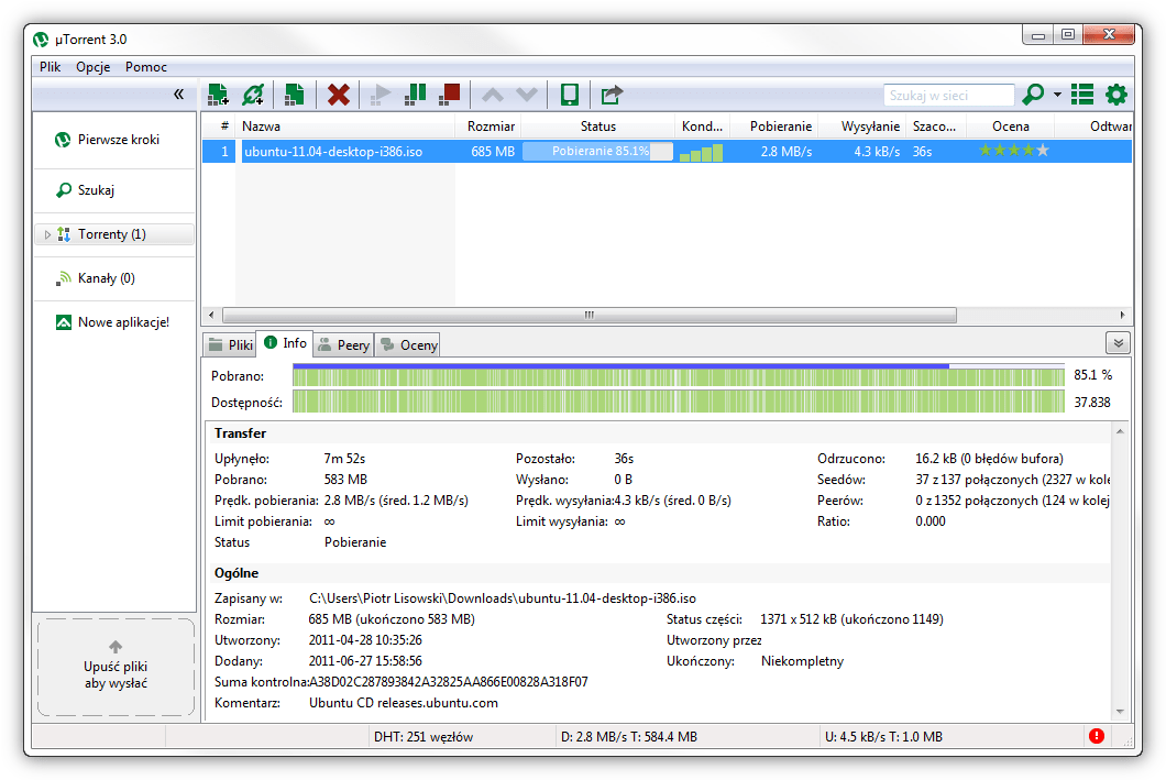 uTorrent 3.2 Build 27708