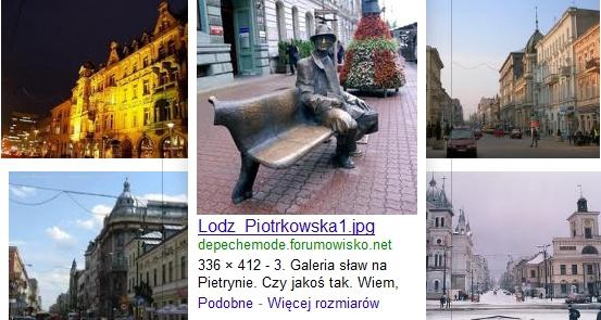 Ulica Piotrkowska w Łodzi jako polska wizytówka w Google Street View