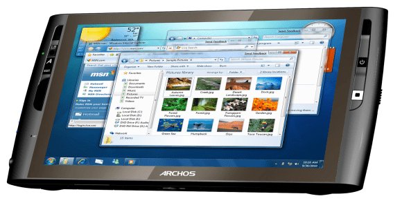 Archos 9 PCtablet: tablet z Windows 7.