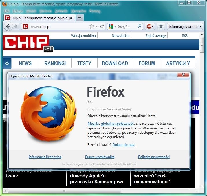 Firefox 7 beta – sprawdź, czy zużywa dużo mniej pamięci