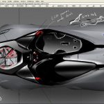 Wczesny koncept zwycięskiego modelu samochodu Ferrari, stworzony w oprogramowaniu Autodesk Alias przez studentów Hongik University. Studenci zdobyli nagrodę Autodesk Design Award w konkursie Ferrari World Design Contest.