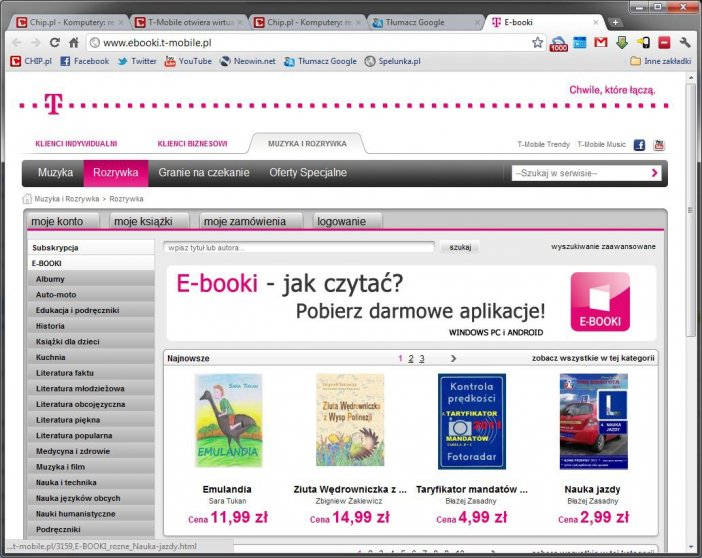 E-booki na T-Mobile.pl
