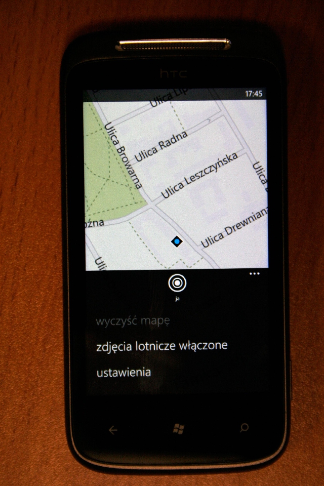 Aż rozwinałem dodatkowe menu do zdjęcia, by pokazać 'ogrom' funkcji polskiej wersji Bing Maps