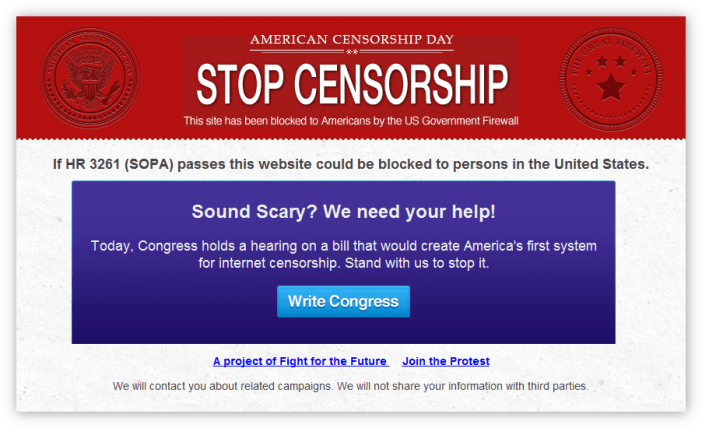 Popieram protest przeciwko SOPA