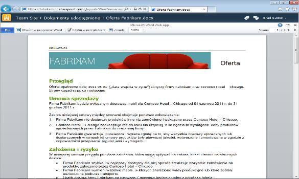 Wyświetlaj i udostępniaj dokumenty pakietu Office bezpośrednio w przeglądarce (Firefox, Safari i Internet Explorer).