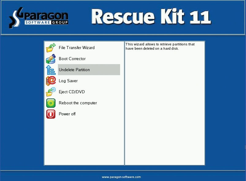 Paragon Rescue Kit Free Edition downloading