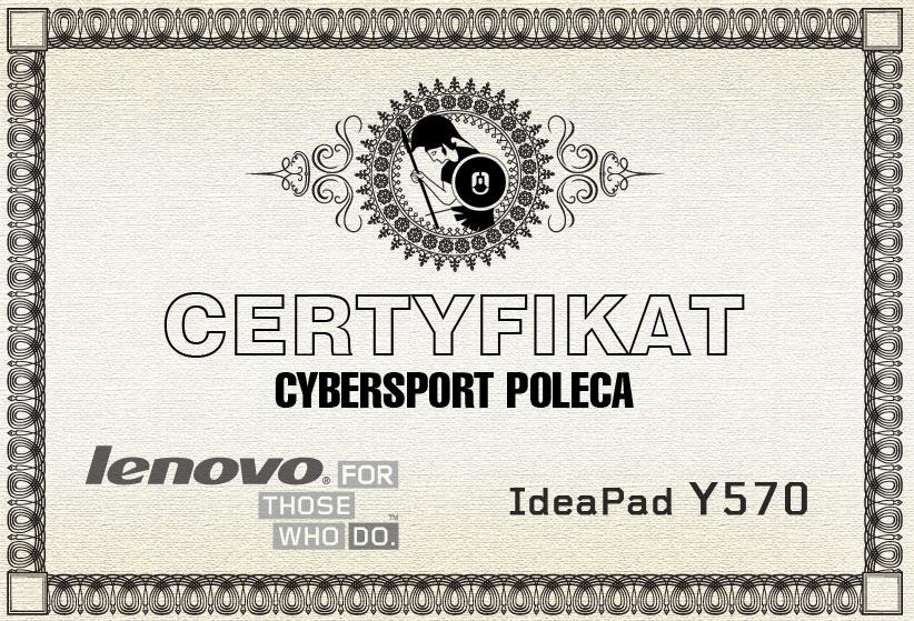 Lenovo Y570 dla graczy z certyfikatem