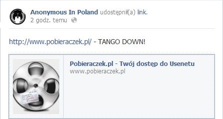 Atak na Pobieraczek.pl został tradycyjnie zaanonsowany