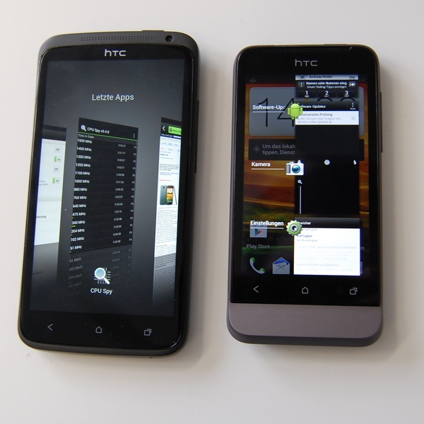 HTC One V (z prawej strony): lekko zmodyfikowany Sense 4.