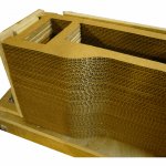 Kawałki są klejone i laminowane. Dodatkowo wszystko pokrywane jest niełatwopalnym środkiem.