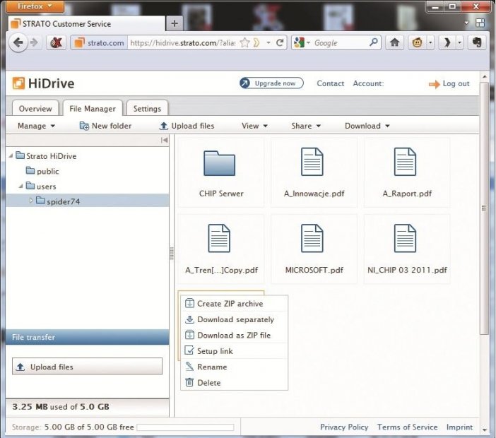 Backup w chmurze: domowy serwer zabezpiecza pliki w chmurze, na przykład na Strato HiDrive