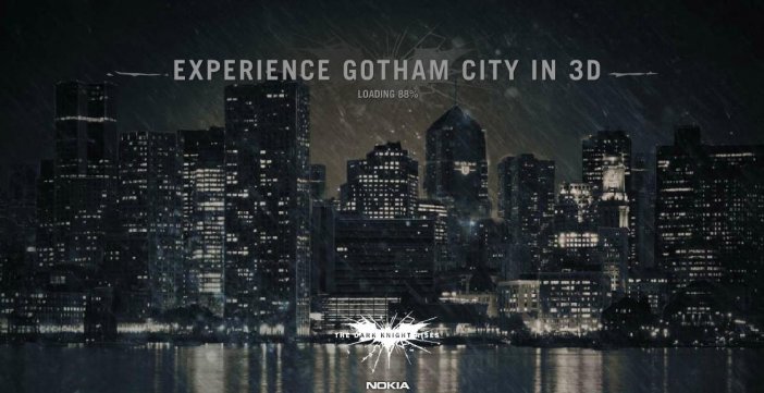 Gotham City na mapach Nokii