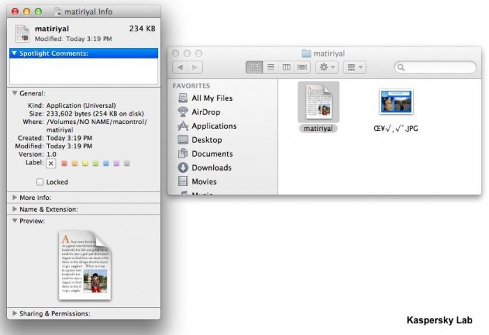 Załącznik zainfekowanej wiadomości e-mail wysyłanej do użytkowników komputerów Mac