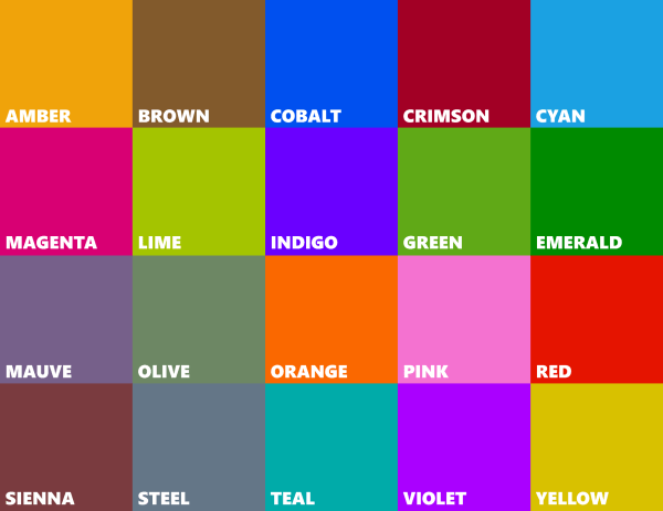 Windows Phone 8 - dostępne kolory akcentów