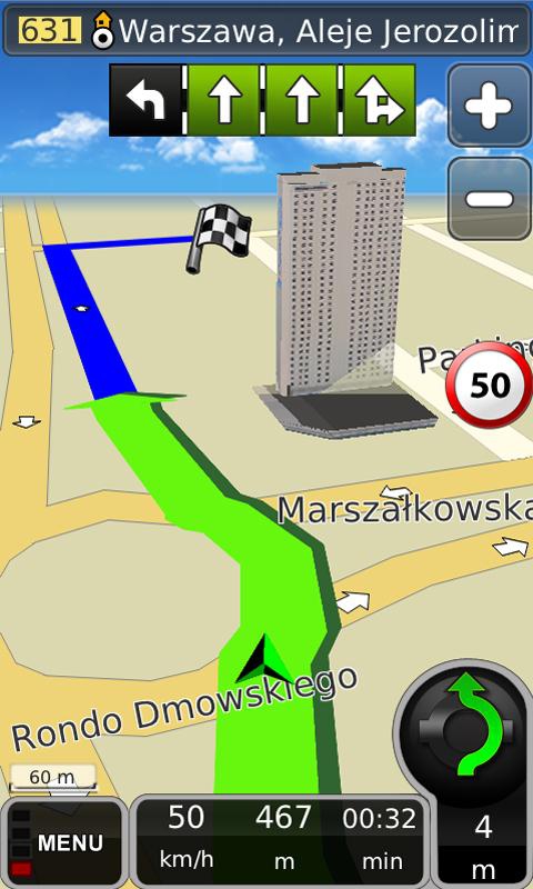 Nowa nawigacja z mapą Europy na system Android