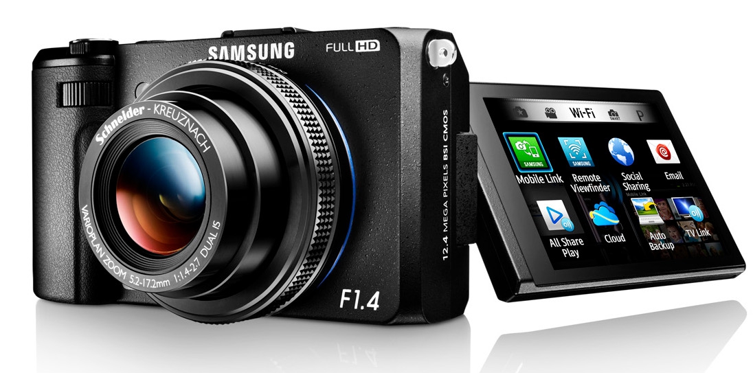 Samsung EX2F: Bardzo jasny obiektyw z 3,3-krotnym zoomem.