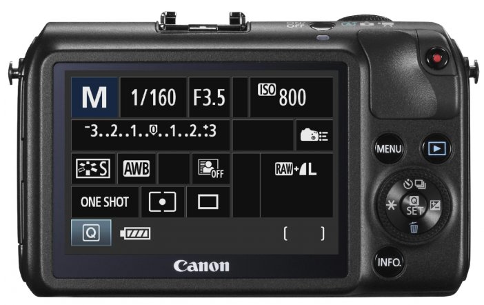 Canon EOS M: Wyraźny ekran dotykowy ułatwiający regulację ustawień.