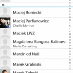 Książka kontaktów. Bez problemu importuje kontakty z Google, Exchange, Facebooka czy innych popularnych usług
