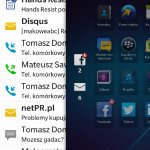 ... i naszym oczom ukazuje się BlackBerry Hub, czyli centrum powiadomień