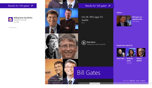 Wyszukiwarka systemowa Windows 8.1 robi olbrzymie wrażenie