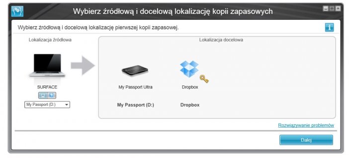 WD SmartWare zintegrowany z Dropboxem