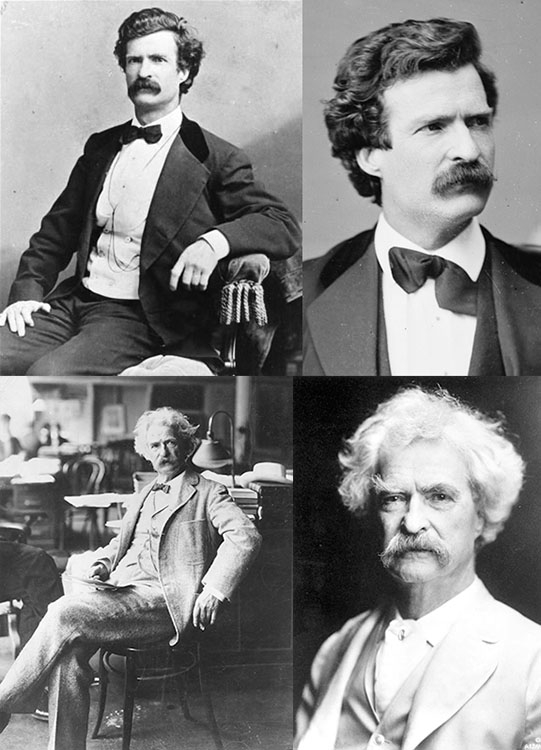 Nawet Mar Twain, pisarz znany ze swojego poczucia humoru, na wszystkich zdjęciach portretowych zachowywał pełną powagę.