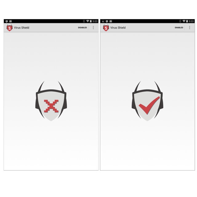 To, co widzicie, to wszystkie możliwości Virus Shield. A więc dwie ikony za 12 złotych... (źródło: Android Police)