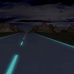 Futurystyczne autostrady świecące w ciemnościach