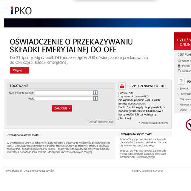Klienci PKO BP znowu na celowniku cyberprzestępców
