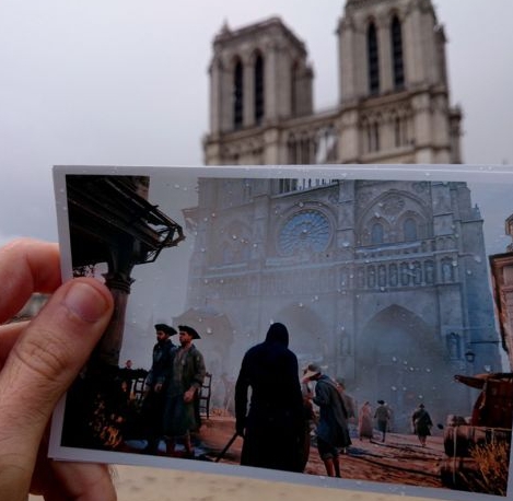 Ujęcia z AC: Unity w zestawieniu z prawdziwymi miejscami w Paryżu