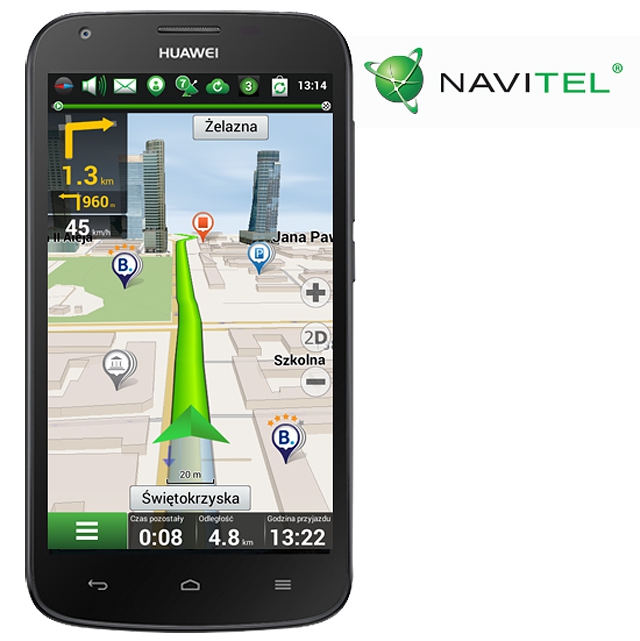 Huawei nawiguje z mapami Navitel