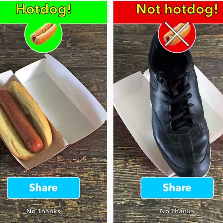 Aplikacja do… rozpoznawania hot dogów