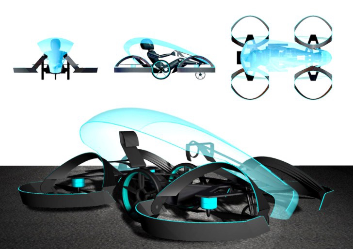 Tak będzie wyglądał Skydrive, latający pojazd wspierany przez Toyotę /fot. Cartivator
