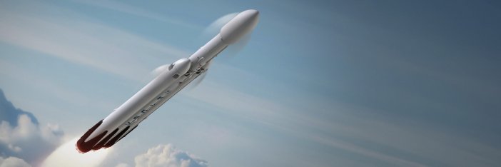 Rakieta Spacex Falcon Heavy (wizualizacja artystyczna)