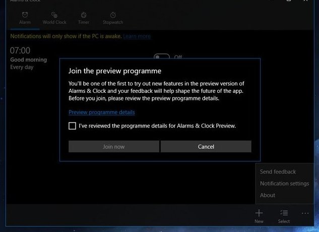 Microsoft Windows 10 - program testowy aplikacji