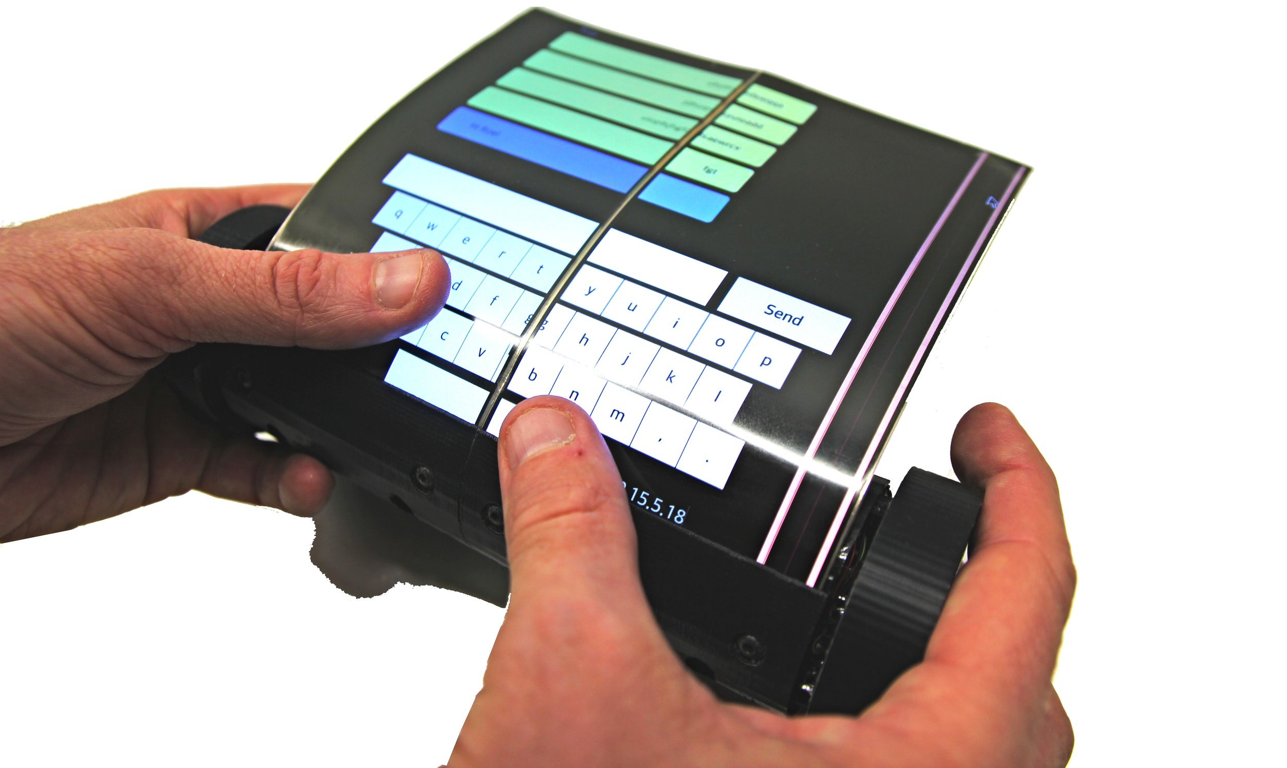 MagicScroll – tablet z nawiniętym na rolkę ekranem