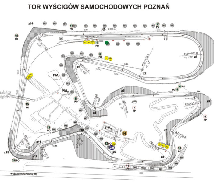 Tor Poznań (graf. Automobilklub Wielkopolski)