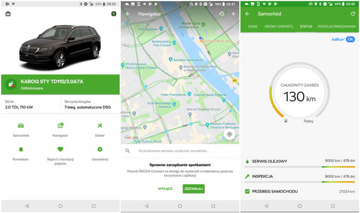 Škoda Karoq - aplikacja