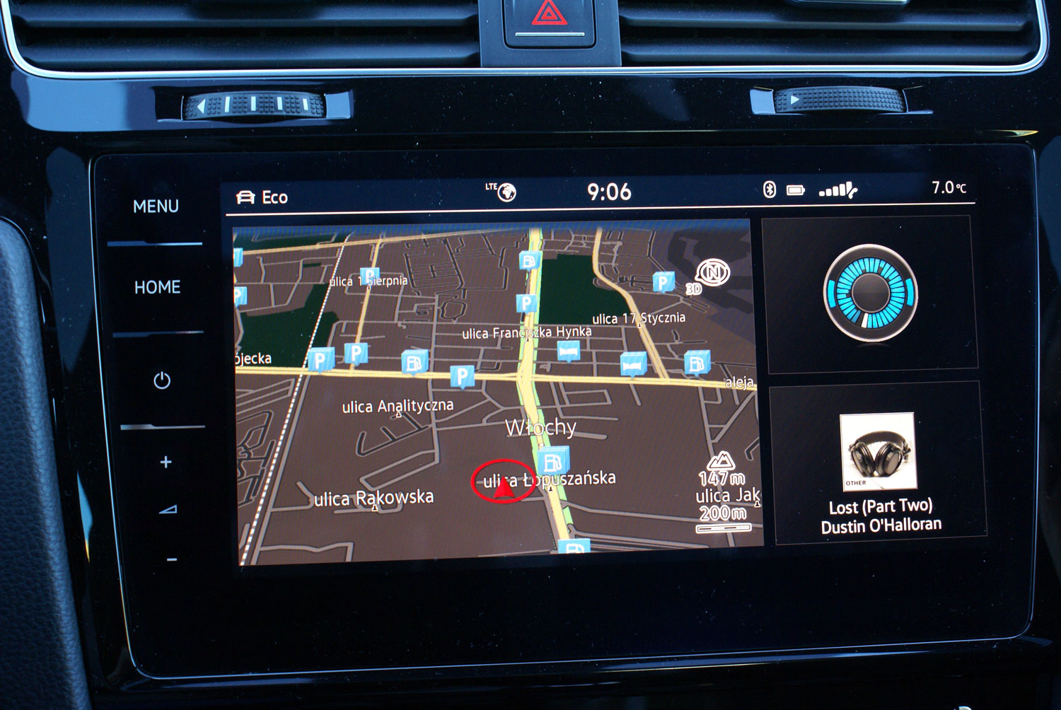 VW Golf R - kokpit (nawigacja)