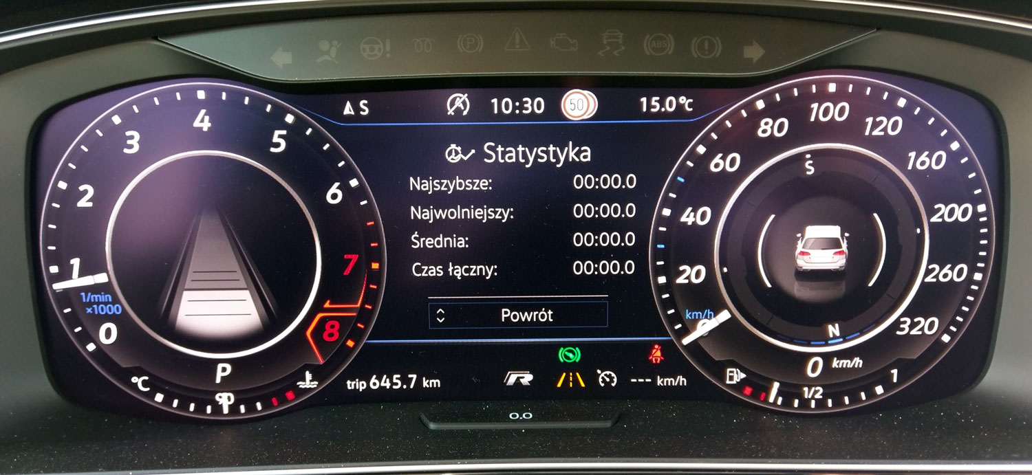 VW Golf R Variant - kokpit