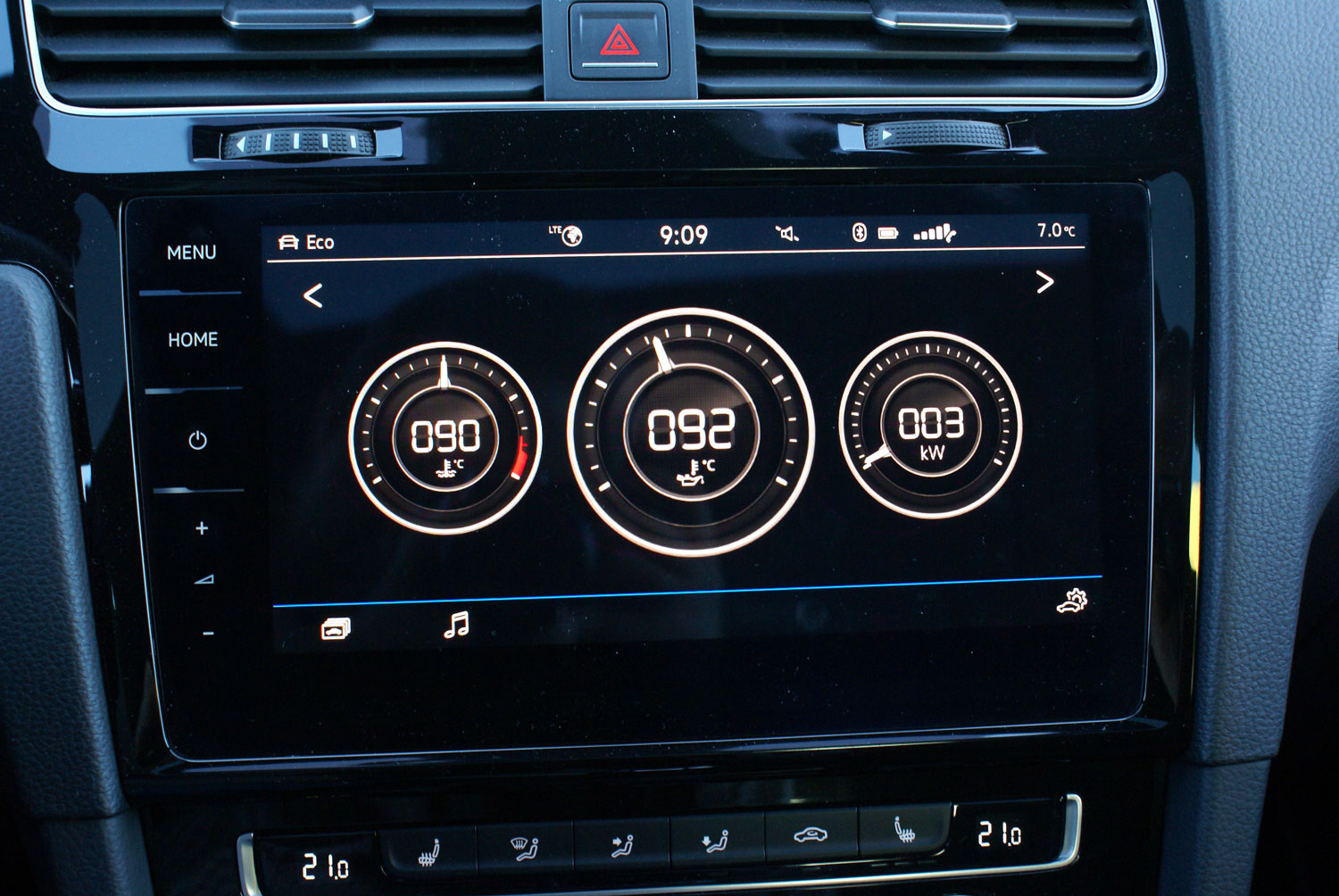 VW Golf R - kokpit (nawigacja)