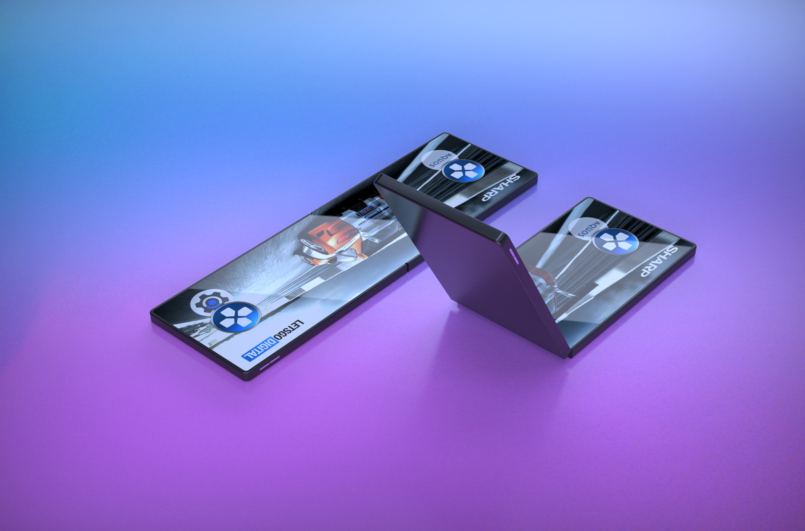 Sharp ma patent na nietypowy, składany smartfon dla graczy