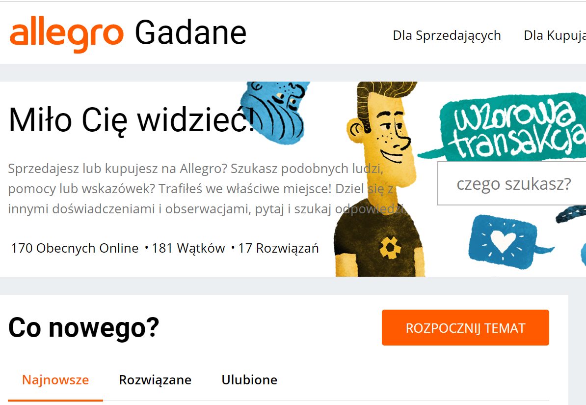 Allegro Gadane – serwis społecznościowy dla kupujących i sprzedających